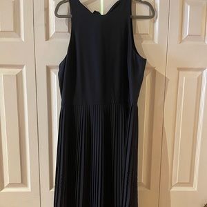 Navy blue banana republic size 14 midi dress empire waist